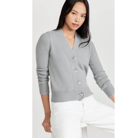 Vince Shrunken Button Cashmere Cardigan